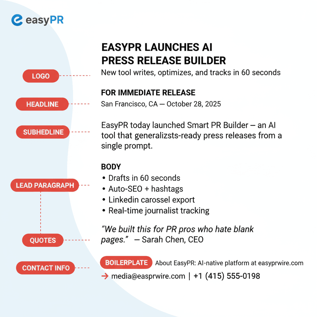 LinkedIn Press Release Template