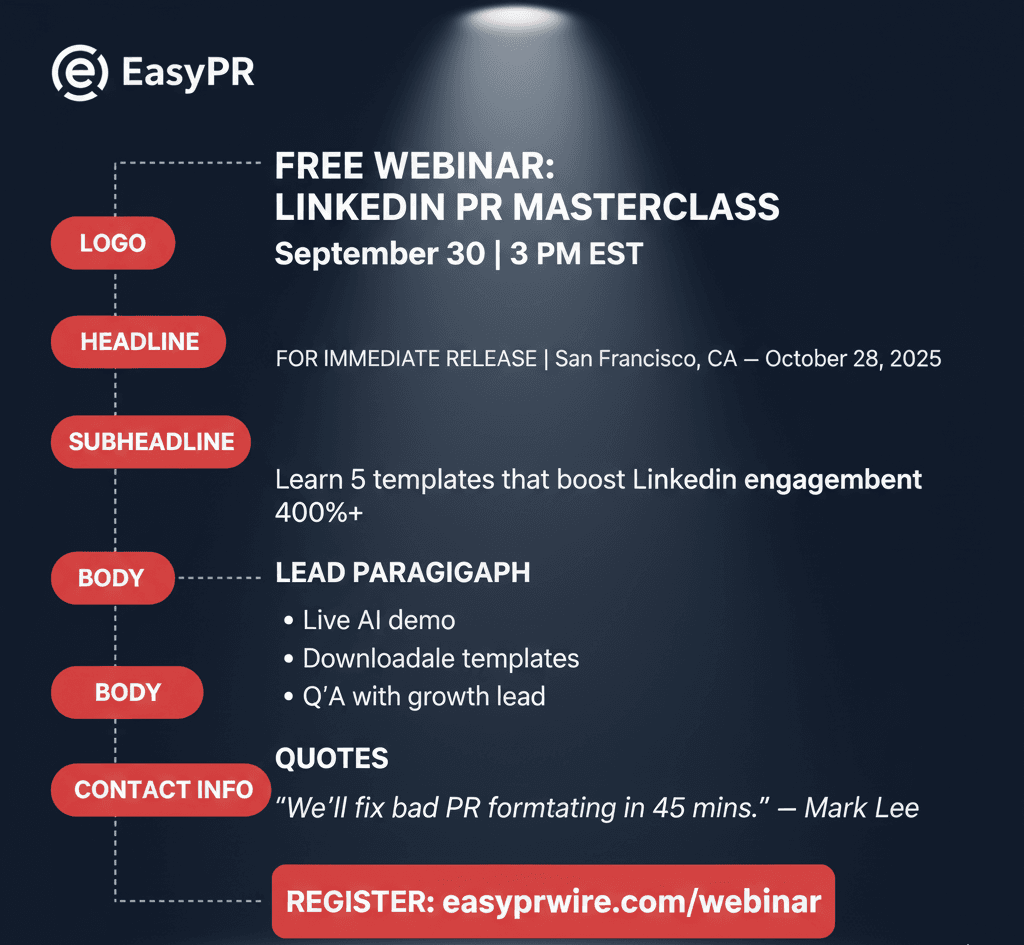LinkedIn Press Release Template