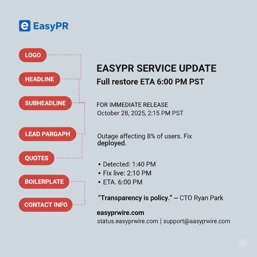 LinkedIn Press Release Template